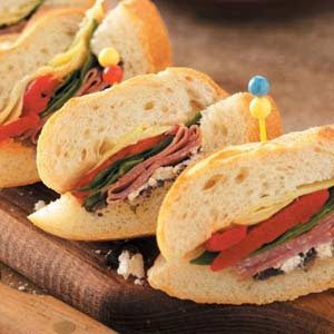 Antipasto-Stuffed Baguettes