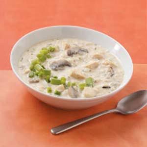Chicken Wild Rice Soup with Mushrooms