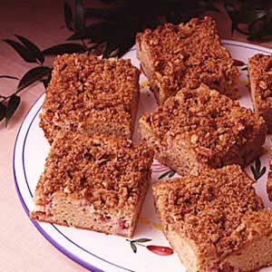 Rhubarb Streusel Coffee Cake