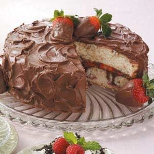 Chocolate Covered Strawberries Cake Recipe Taste Of Home