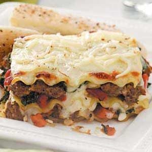 Spinach and Turkey Sausage Lasagna