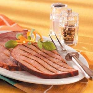 Grilled Marinated Ham Steaks