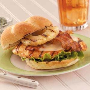 Grilled Pineapple Chicken Sandwiches