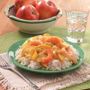 Curried Shrimp and Apples