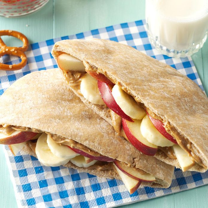 Fruity Peanut Butter Pitas