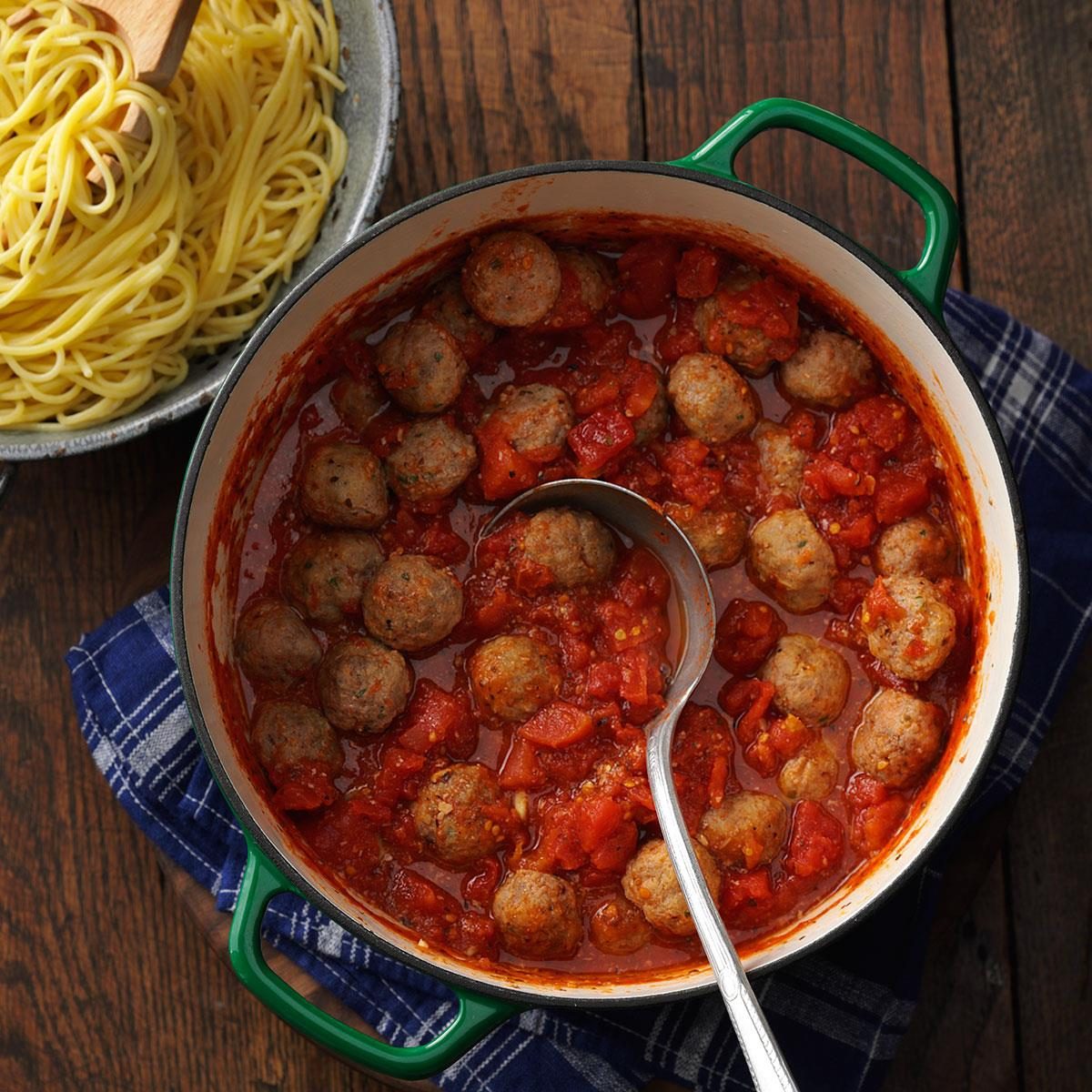 Inspired by: BRAVO Cucina Italiana’s Spaghettini + Meatballs