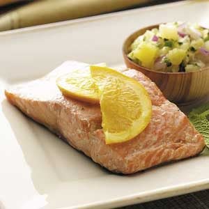 Salmon with Pineapple Salsa