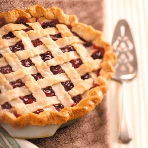 Cranberry-Cherry Lattice Pie