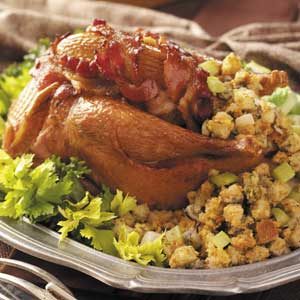 Roasted Pheasants with Oyster Stuffing