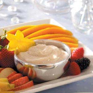 Spiced Sour Cream Dip With Fruit Recipe How To Make It Taste Of Home