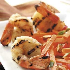 Back To Organic – Rosemary Skewered Shrimp with Fresh Lime Wedges