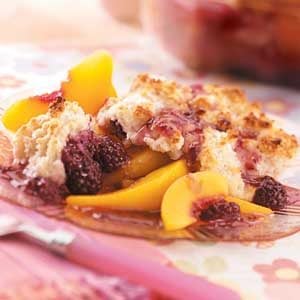 Peach Blackberry Cobbler