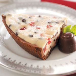 Chocolate Chip Cherry Cheesecake