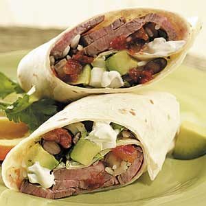 Steak and Black Bean Burritos