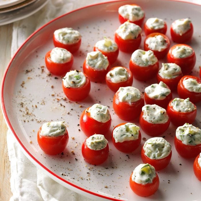 Cucumber-Stuffed Cherry Tomatoes