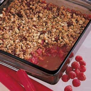 Rhubarb Raspberry Crisp