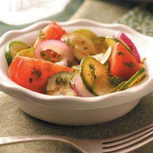 Crisp Tomato Zucchini Salad