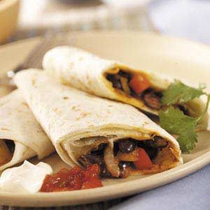 Microwave Black Bean Burritos