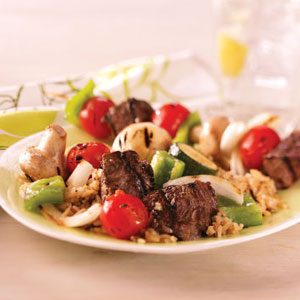 Steak and Vegetable Kabobs