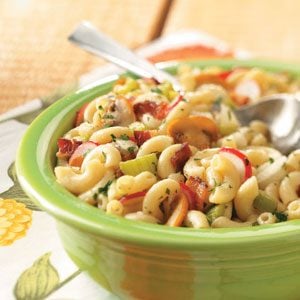 Hot Bacon Macaroni Salad