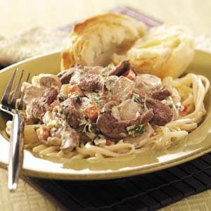 Mushroom Steak 'n' Linguine