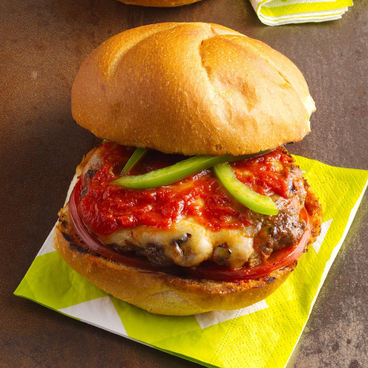 Grilled Italian Meatball Burgers Recipe | Taste of Home