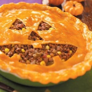 Jack-o’-Lantern Sloppy Joe Pie