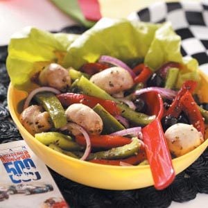 Roasted Pepper Mushroom Salad