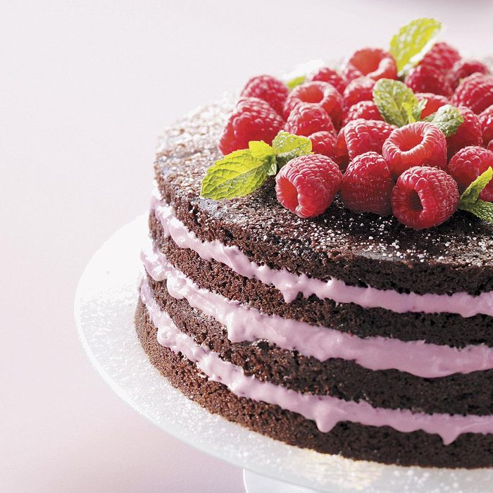 Light Chocolate Torte with Raspberry Filling