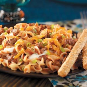 Lighter Hamburger Noodle Casserole