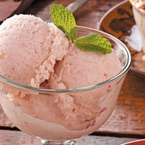 Rhubarb Ginger Ice Cream