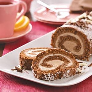 Mocha Ice Cream Cake Roll