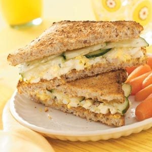 Egg Salad and Cucumber Sandwiches