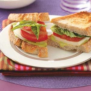 Fresh Mozzarella Basil Sandwiches