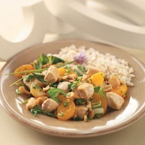 Orange-Cashew Chicken and Rice