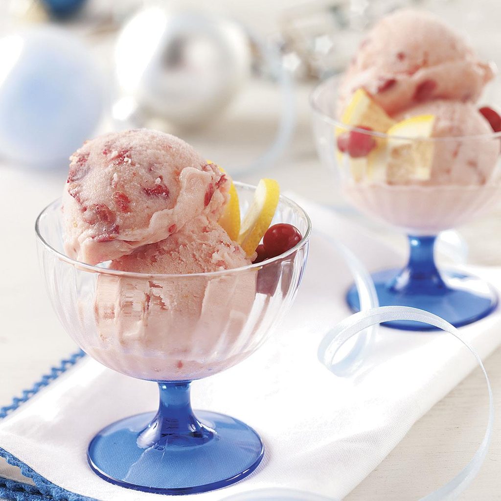 Cranberry Buttermilk Sherbet