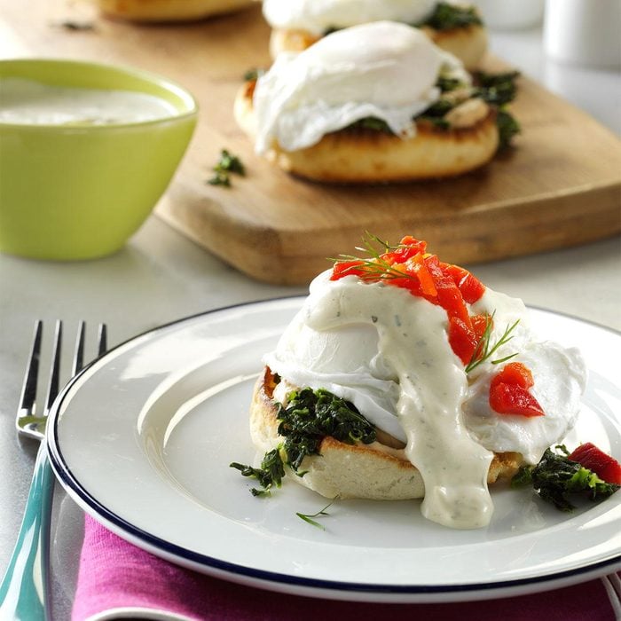 Eggs Benedict with Dill Sauce