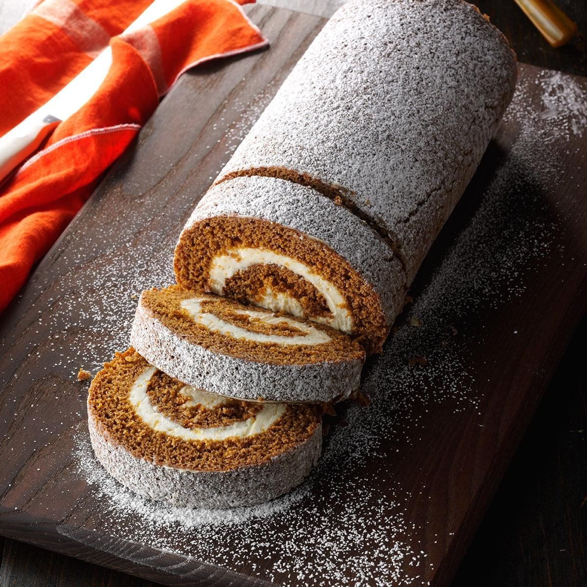 Peachy Gingerbread Cake Roll
