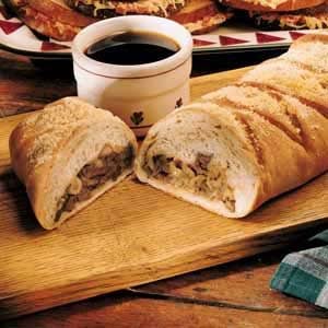 French Onion-Beef Strudel