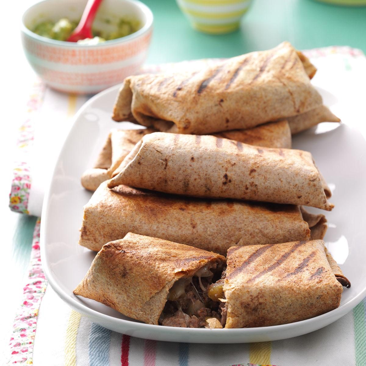 Tuesday: Grilled Beef Chimichangas