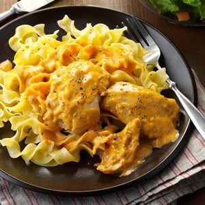 Creamy Chicken Thighs & Noodles