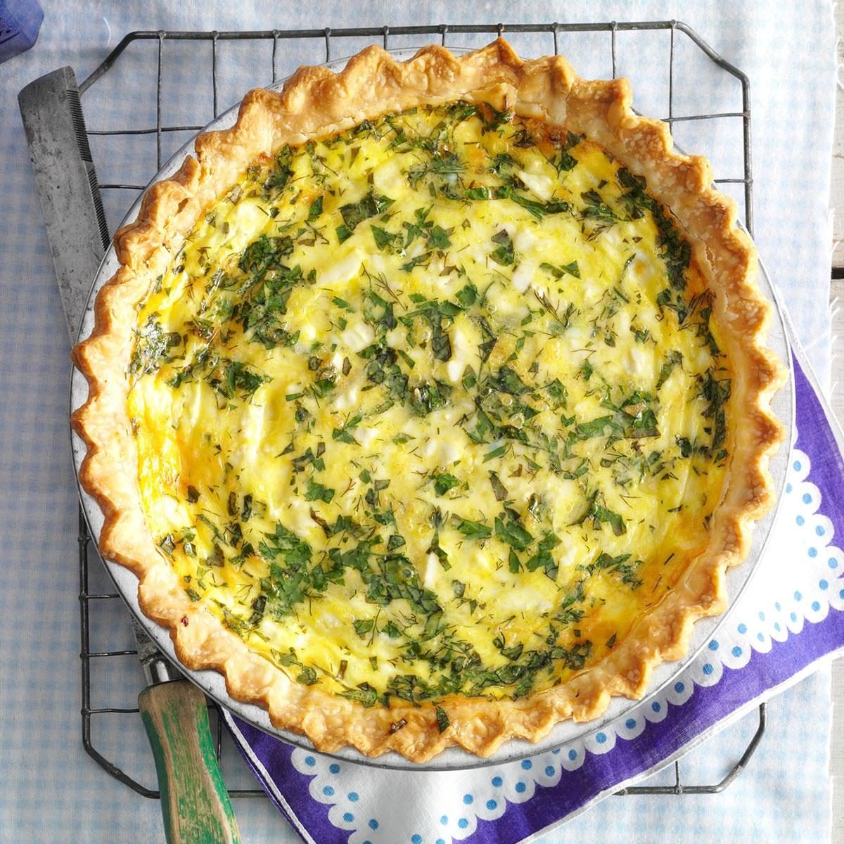 Cheese and Fresh Herb Quiche Recipe: How to Make It | Taste of Home