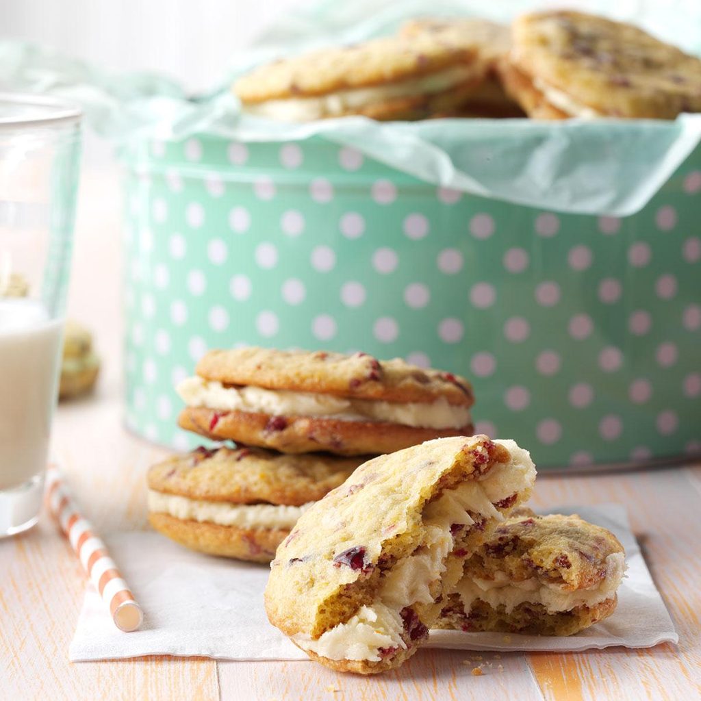 Cranberry Orange Sandwich Cookies