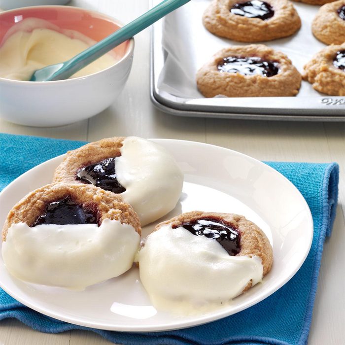 Blackberry-Filled Chocolate Thumbprints