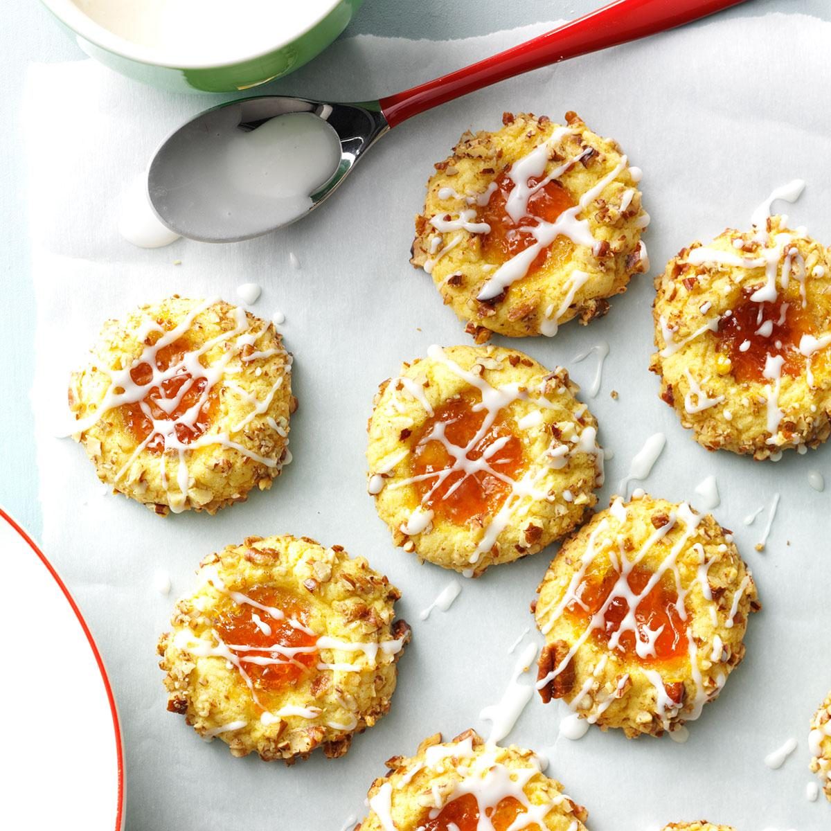 Apricot-Pecan Thumbprint Cookies