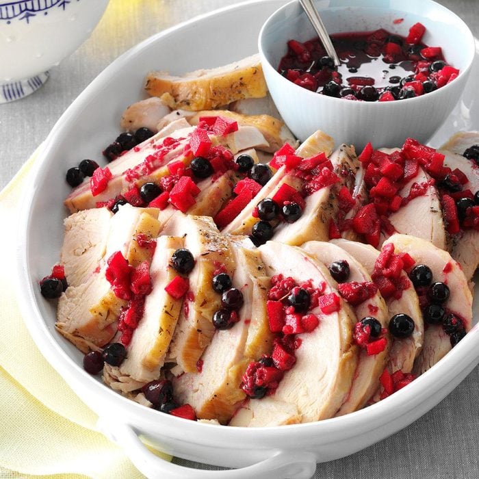 Slow-Cooked Turkey with Berry Compote