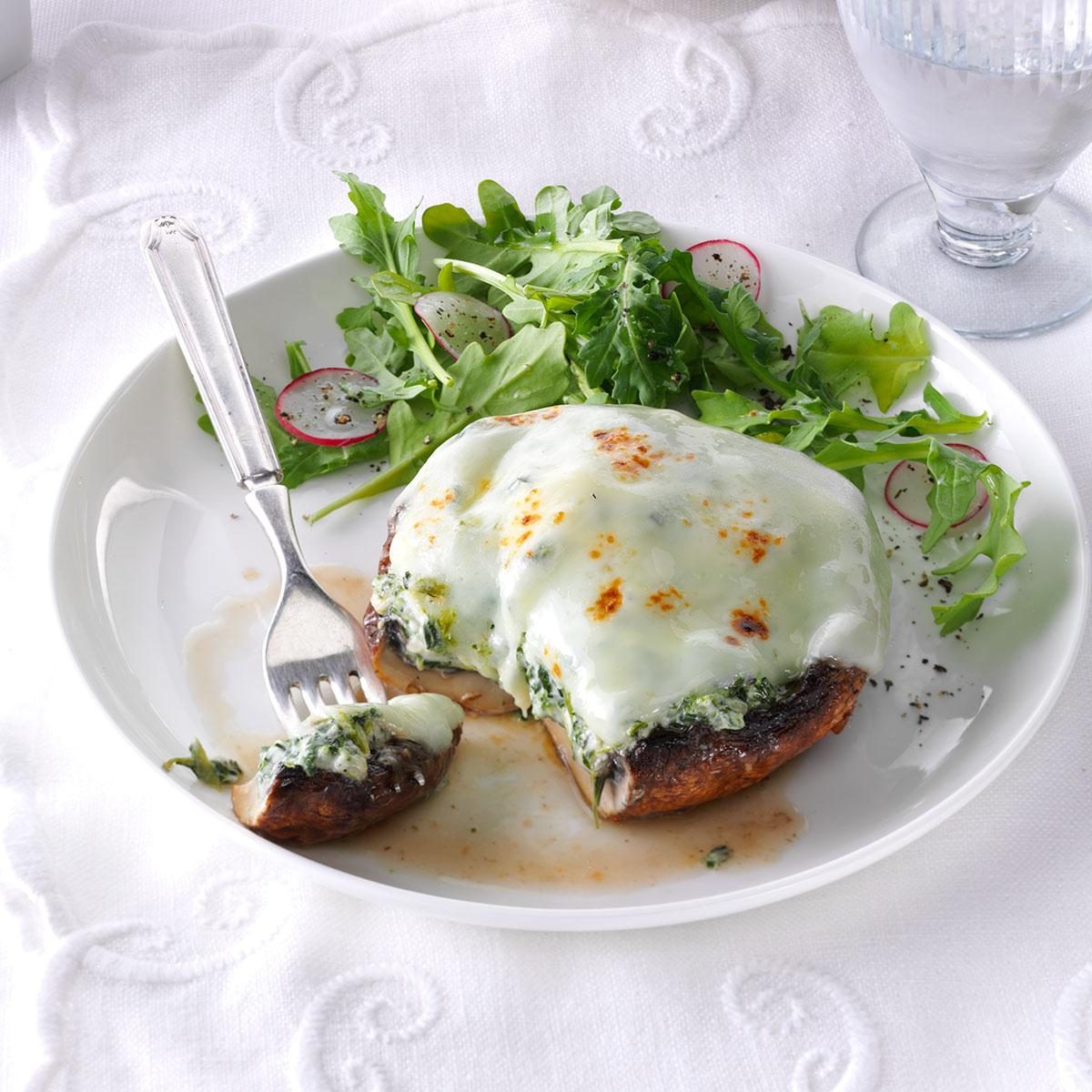 Broiled Cheese Stuffed Portobellos