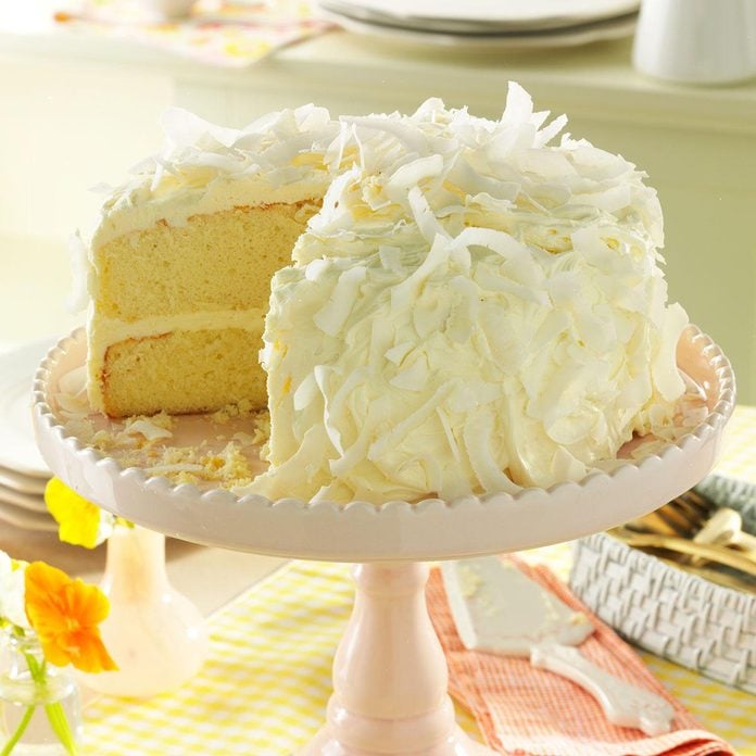 Coconut Cake with White Chocolate Frosting