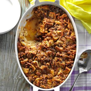 Raisin Bread & Sausage Morning Casserole