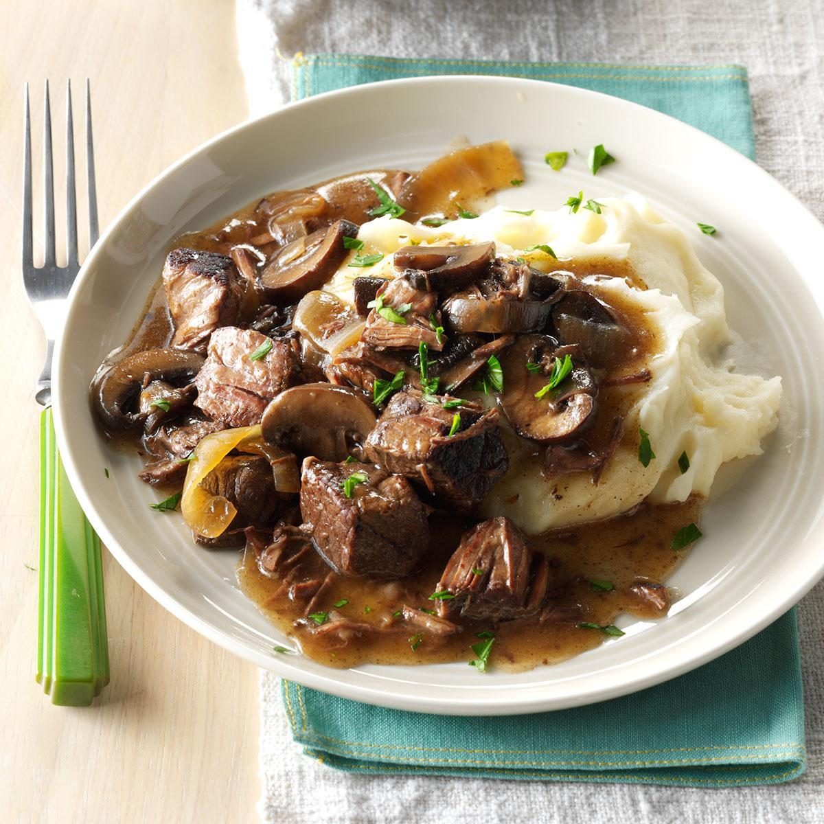 Pressure-Cooker Beef Tips